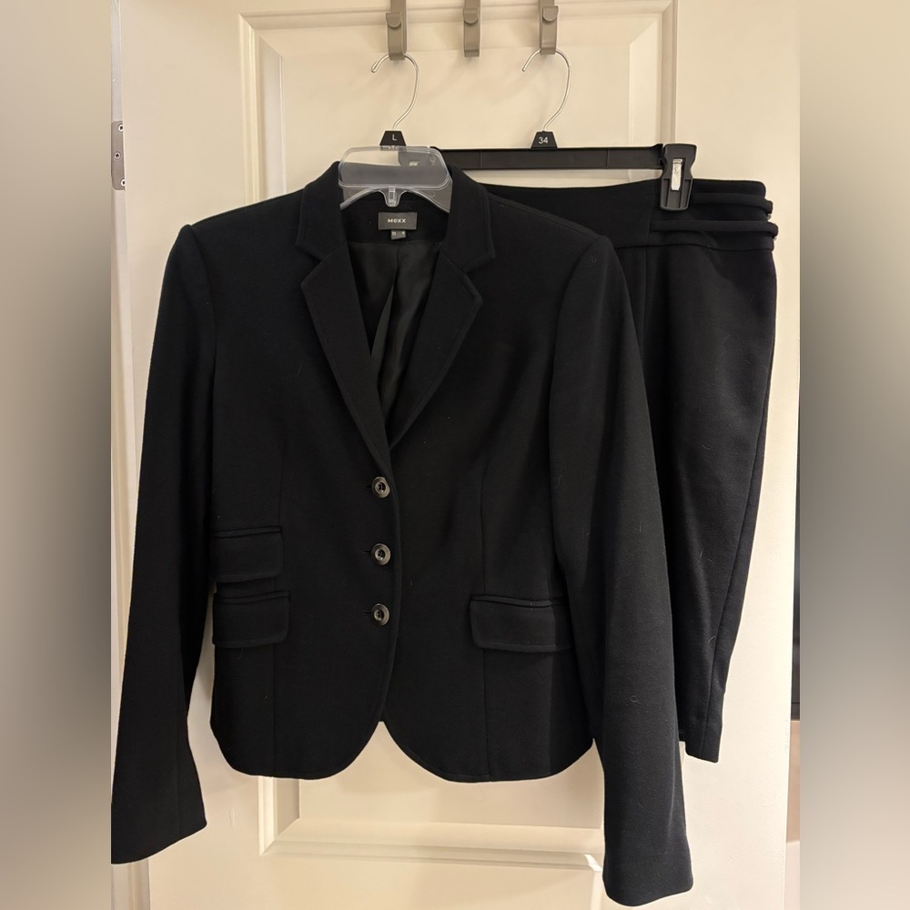 Mexx Black suit jacket and knee length skirt